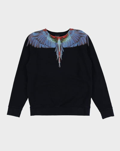 Vintage Marcelo Burlon Black Bird Patterned Sweatshirt - M