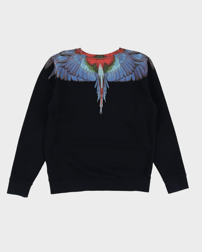 Vintage Marcelo Burlon Black Bird Patterned Sweatshirt - M