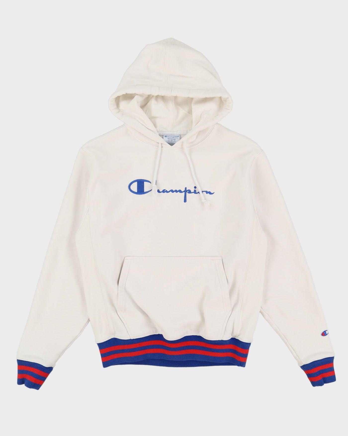 Champion Reverse Weave White Oversized Hoodie - M