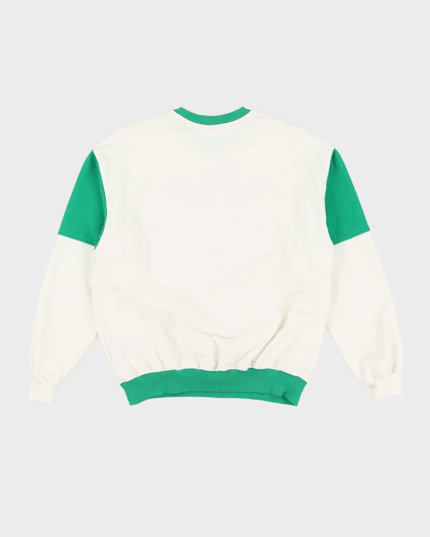 Vintage 90s Fayette College West League White / Green Oversized Sweatshirt - M