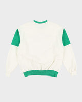 Vintage 90s Fayette College West League White / Green Oversized Sweatshirt - M