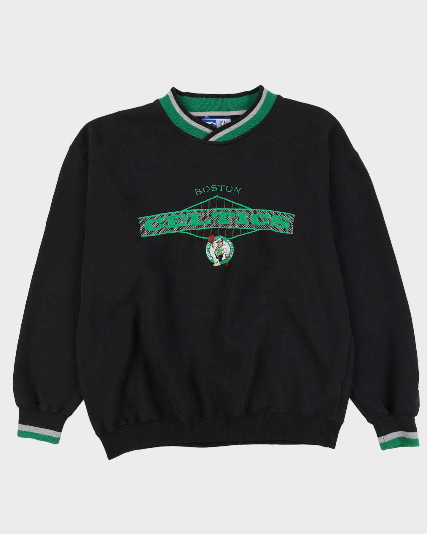 90s Starter NBA Black Boston Celtics Oversized Sweatshirt - L