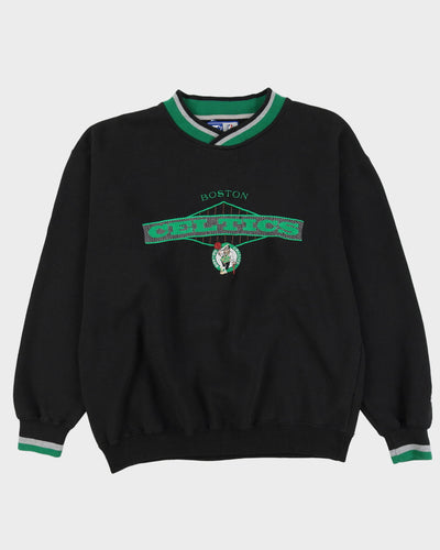 90s Starter NBA Black Boston Celtics Oversized Sweatshirt - L