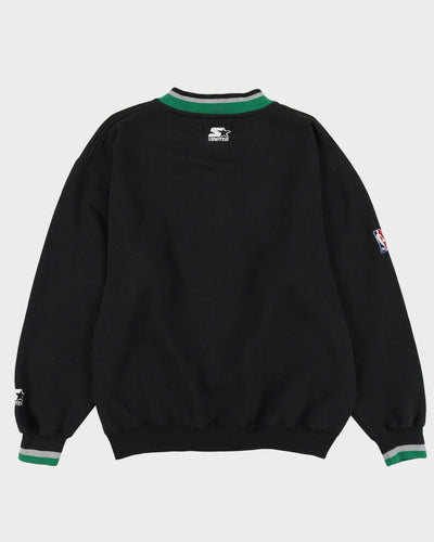 90s Starter NBA Black Boston Celtics Oversized Sweatshirt - L