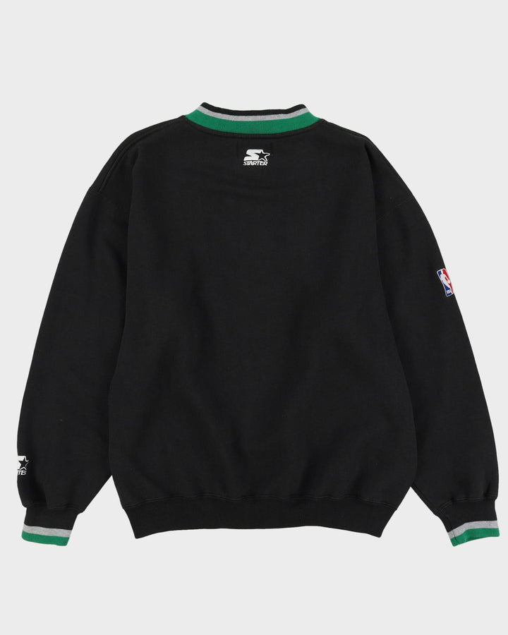 90s Starter NBA Black Boston Celtics Oversized Sweatshirt - L