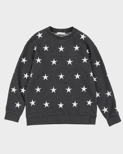 Sandro All Over Print Star Design Grey Sweatshirt - M