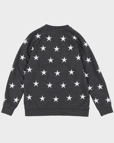 Sandro All Over Print Star Design Grey Sweatshirt - M