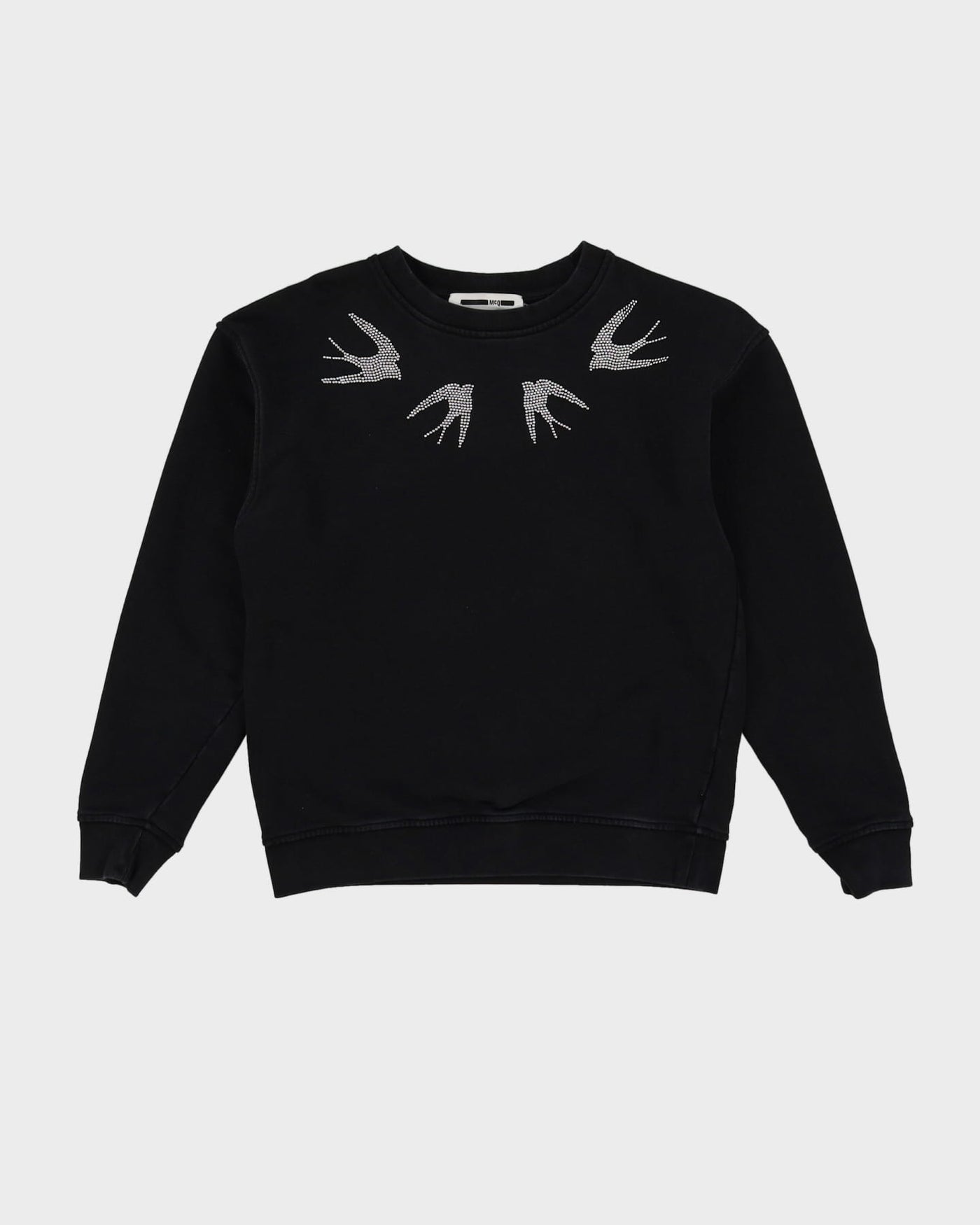 MCQ Alexander McQueen Black Bird Pattern Sweatshirt - XS