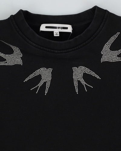MCQ Alexander McQueen Black Bird Pattern Sweatshirt - XS