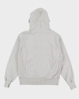 Vintage Champion Reverse Weave Grey Logo Full-Zip Hoodie - M