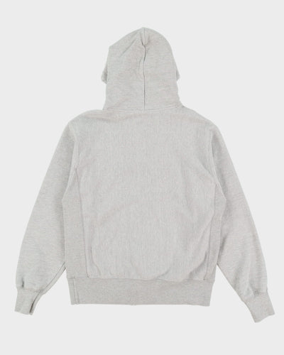 Vintage Champion Reverse Weave Grey Logo Full-Zip Hoodie - M