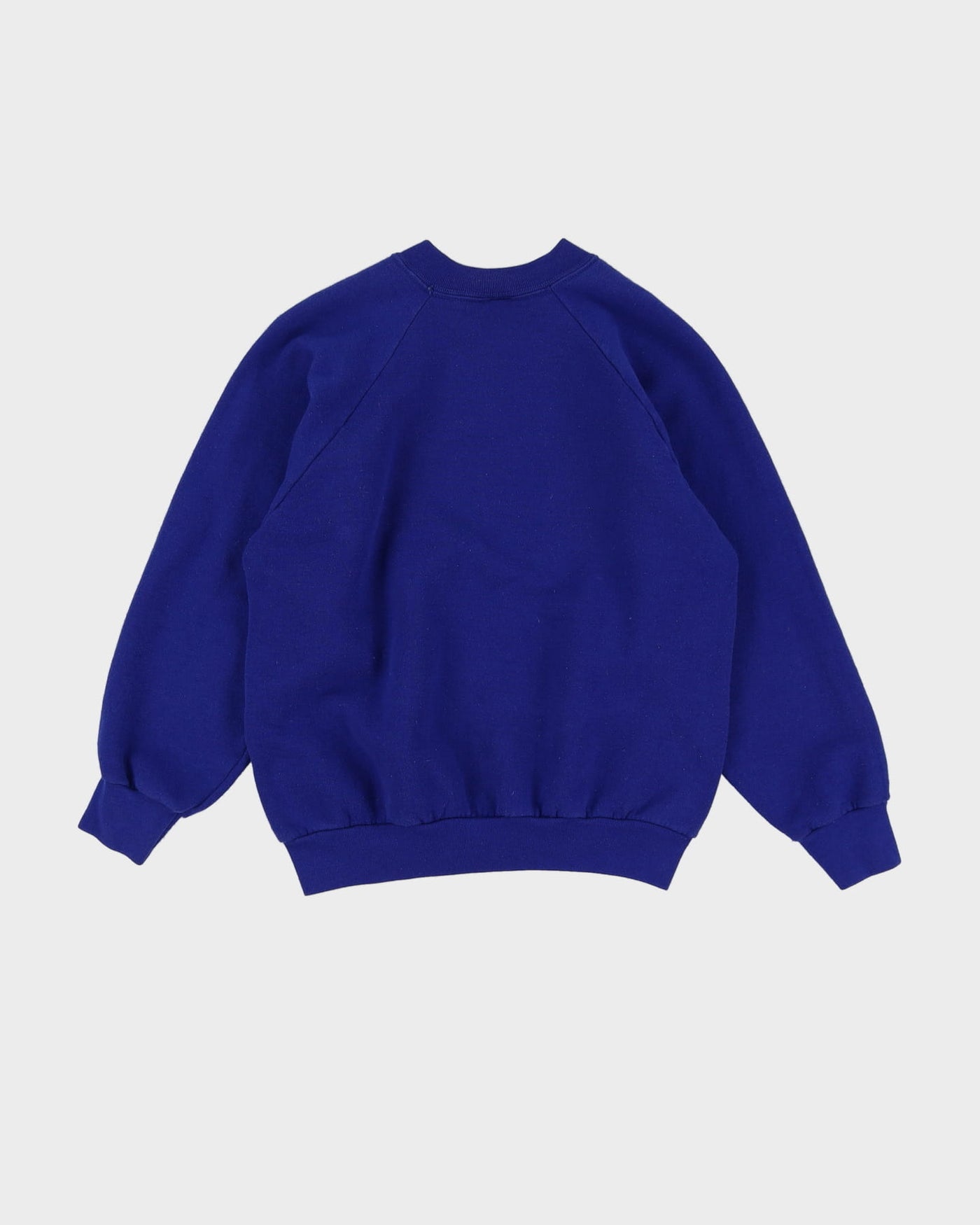 Vintage 90s La Mort Skeleton Graphic Blue Fruit Of The Loom Sweatshirt - M