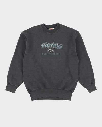 Vintage 90s San Diego Pacific Beach Grey Sweatshirt - M