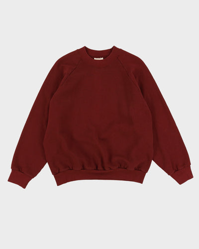 Vintage 90s Fruit Of The Loom Blank Brown Oversized Sweatshirt - L