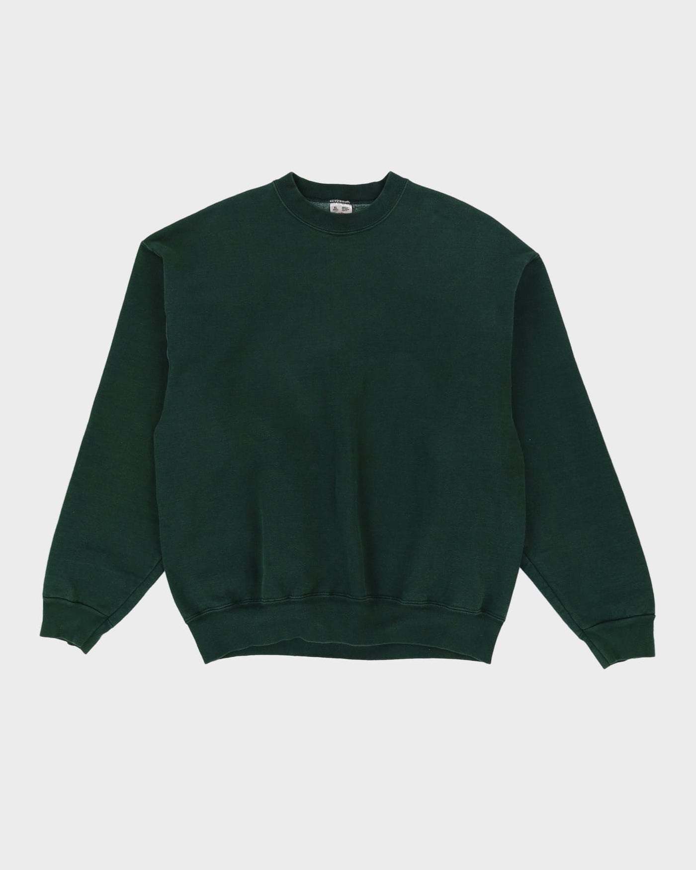 Vintage 90s Fruit Of The Loom Blank Green Oversized Sweatshirt - XL