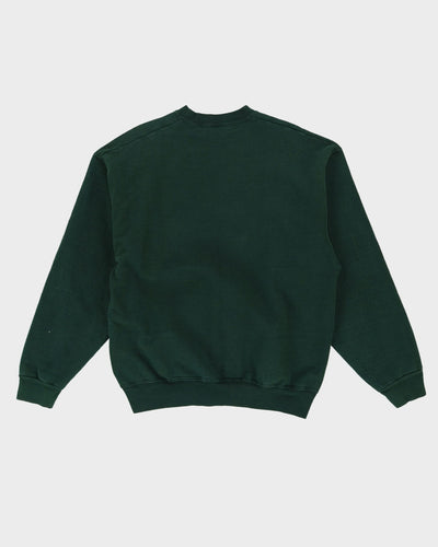 Vintage 90s Fruit Of The Loom Blank Green Oversized Sweatshirt - XL