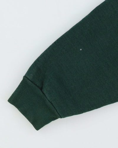 Vintage 90s Fruit Of The Loom Blank Green Oversized Sweatshirt - XL