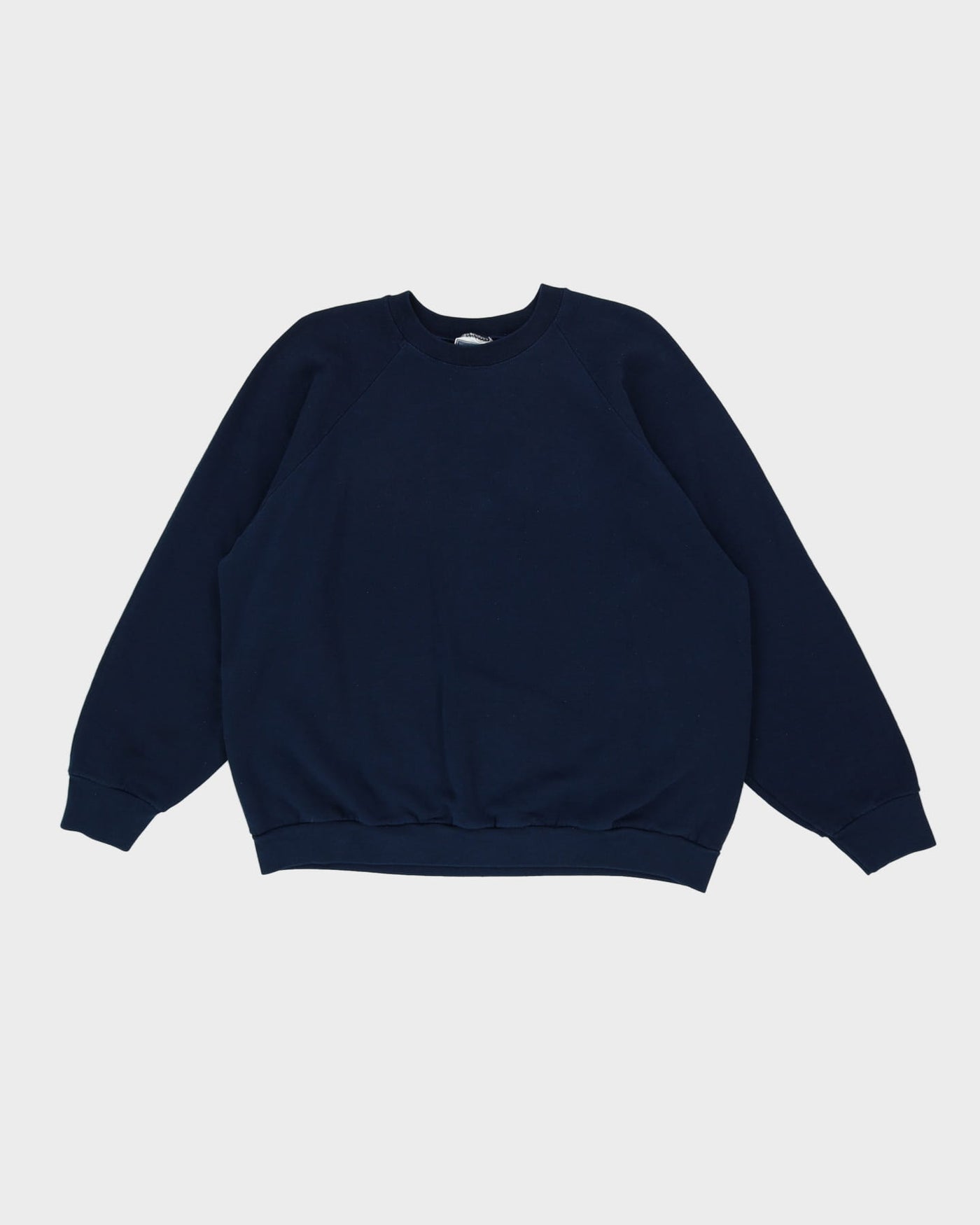 Vintage 90s Fruit Of The Loom Blank Navy Sweatshirt - XL