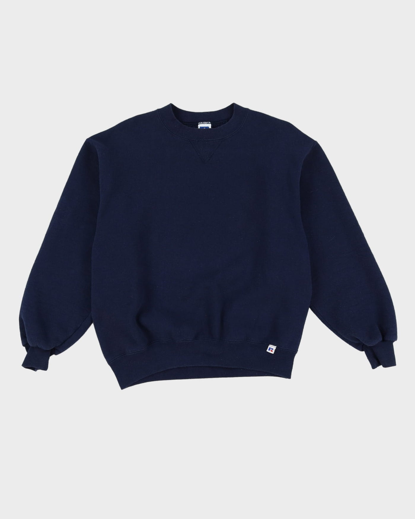 Vintage 90s Russell Athletic Blank Navy Sweatshirt - M