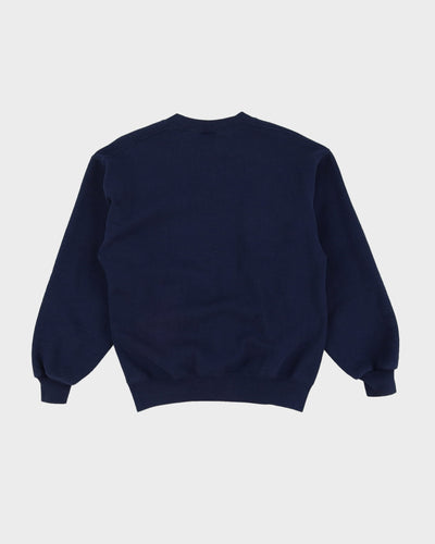 Vintage 90s Russell Athletic Blank Navy Sweatshirt - M