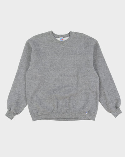 Vintage 90s Russell Athletic Blank Grey Sweatshirt - XL