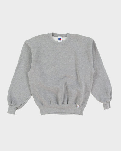 Vintage 90s Russell Athletic Blank Grey Sweatshirt - M