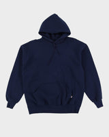 Vintage 90s Russell Athletic Blank Navy Hoodie - L