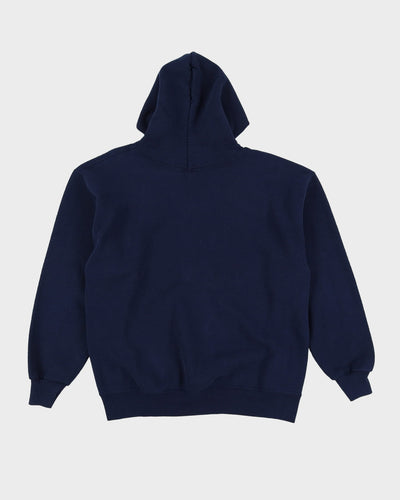 Vintage 90s Russell Athletic Blank Navy Hoodie - L