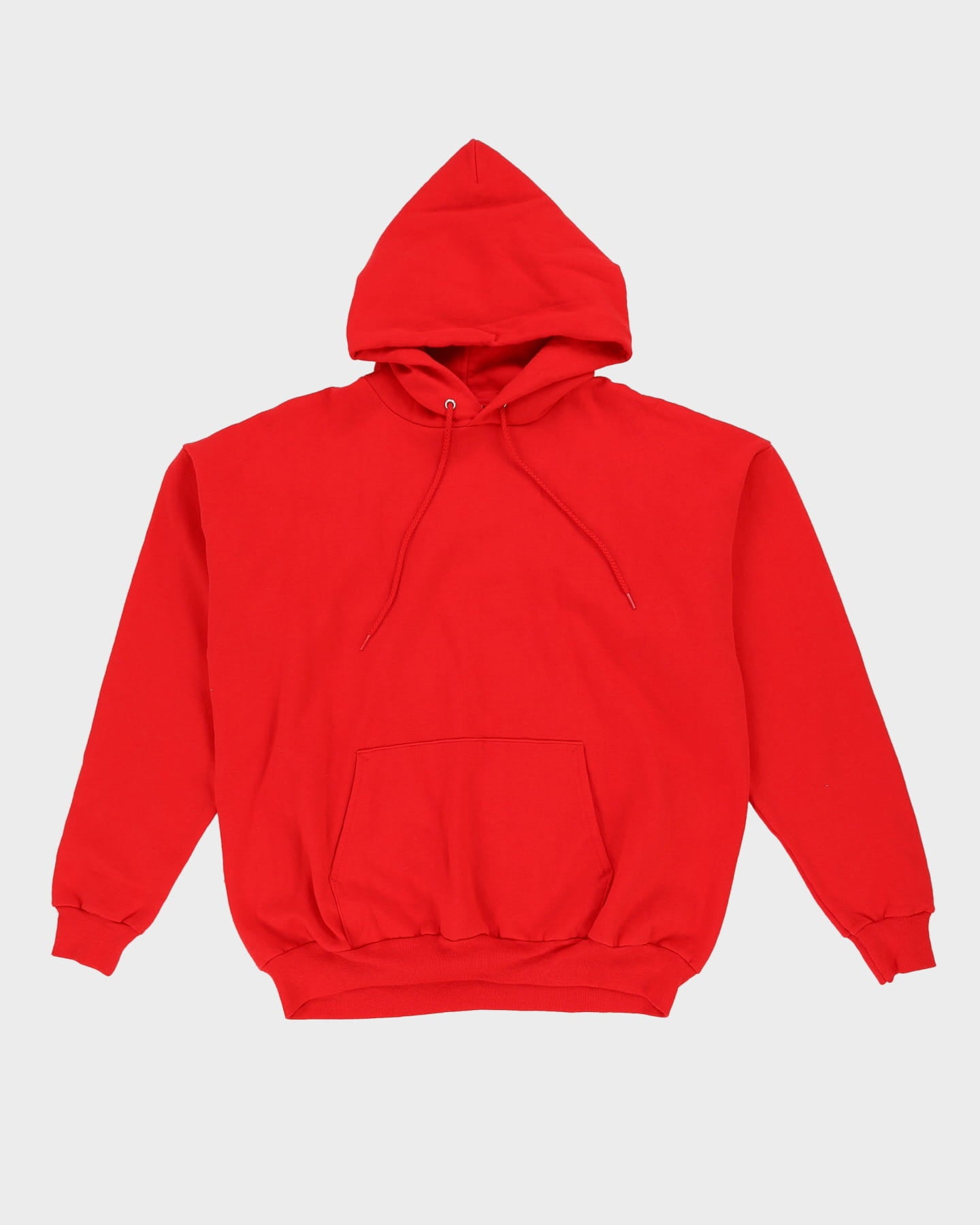 Vintage 90s Hanes Blank / Plain Red Hoodie - XL