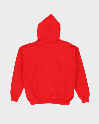 Vintage 90s Hanes Blank / Plain Red Hoodie - XL