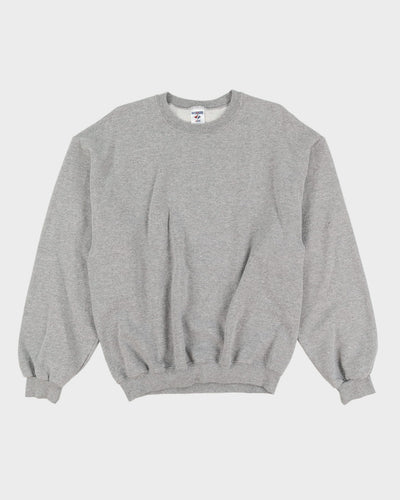 Vintage 90s Jerzees Grey Plain / Blank Sweatshirt - L