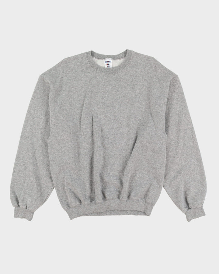 Vintage 90s Jerzees Grey Plain / Blank Sweatshirt - L