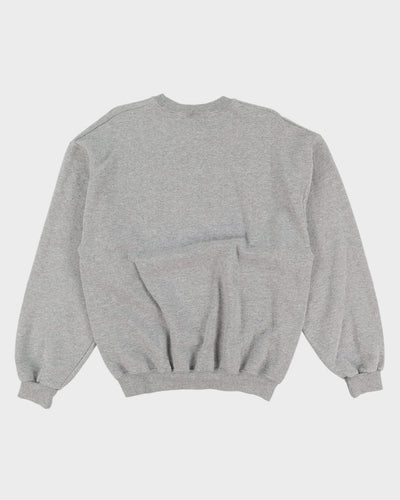 Vintage 90s Jerzees Grey Plain / Blank Sweatshirt - L