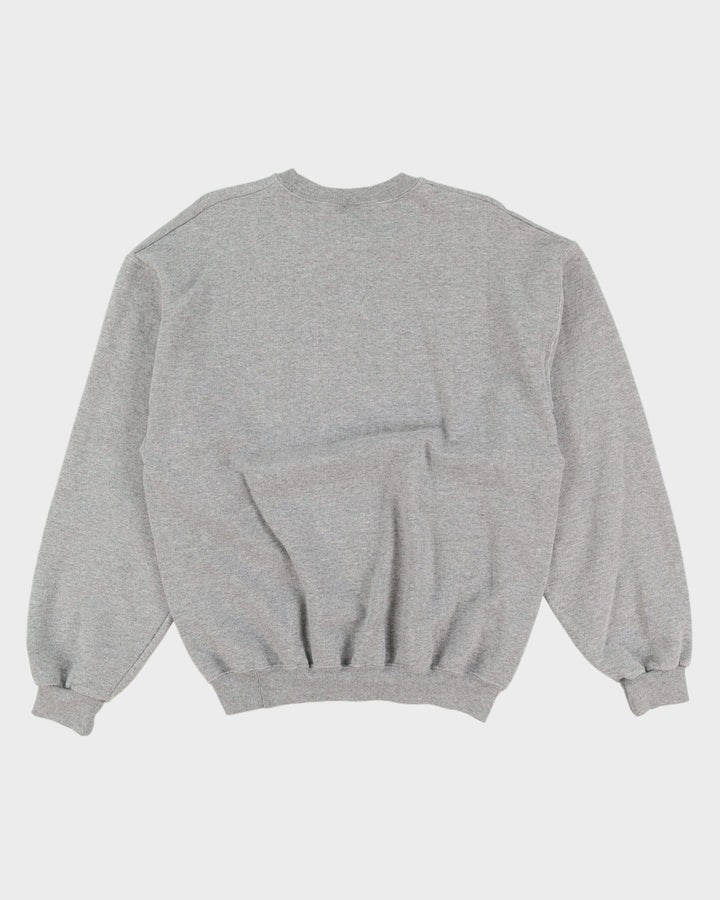 Vintage 90s Jerzees Grey Plain / Blank Sweatshirt - L