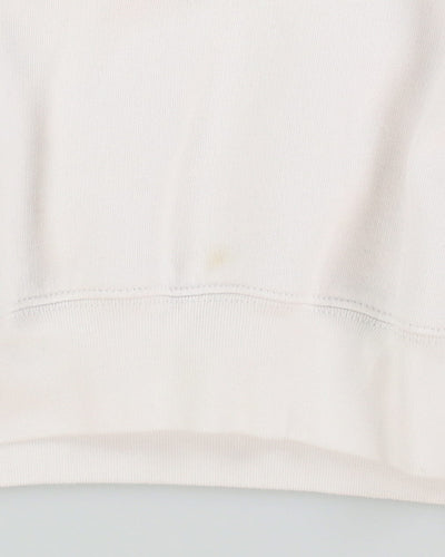 Burberry White Nova Check Sleeve Patterned Sweatshirt - M