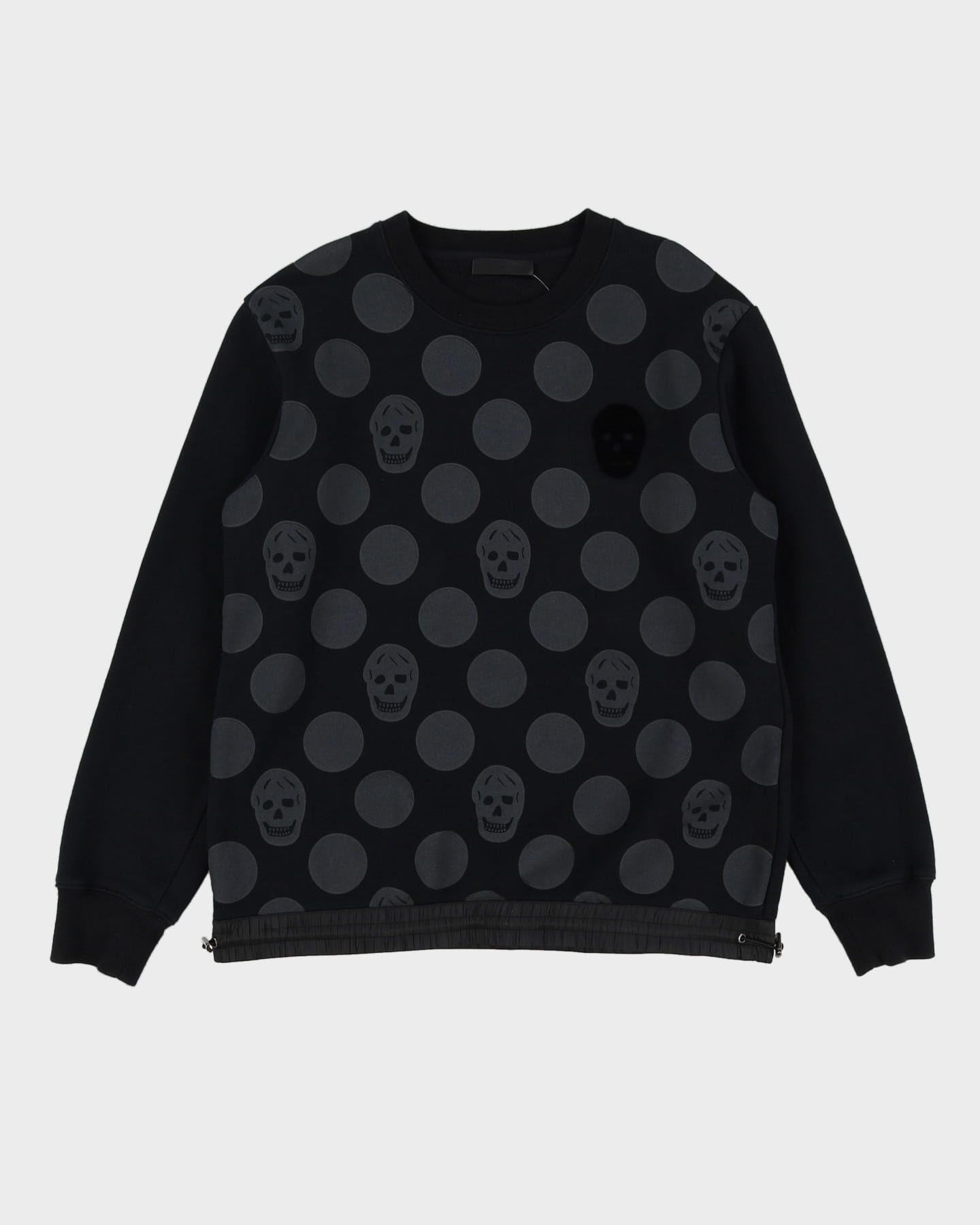 Alexander McQueen Black Skull Circle Repeat Pattern Sweatshirt - L / XL