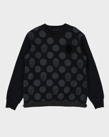Alexander McQueen Black Skull Circle Repeat Pattern Sweatshirt - L / XL
