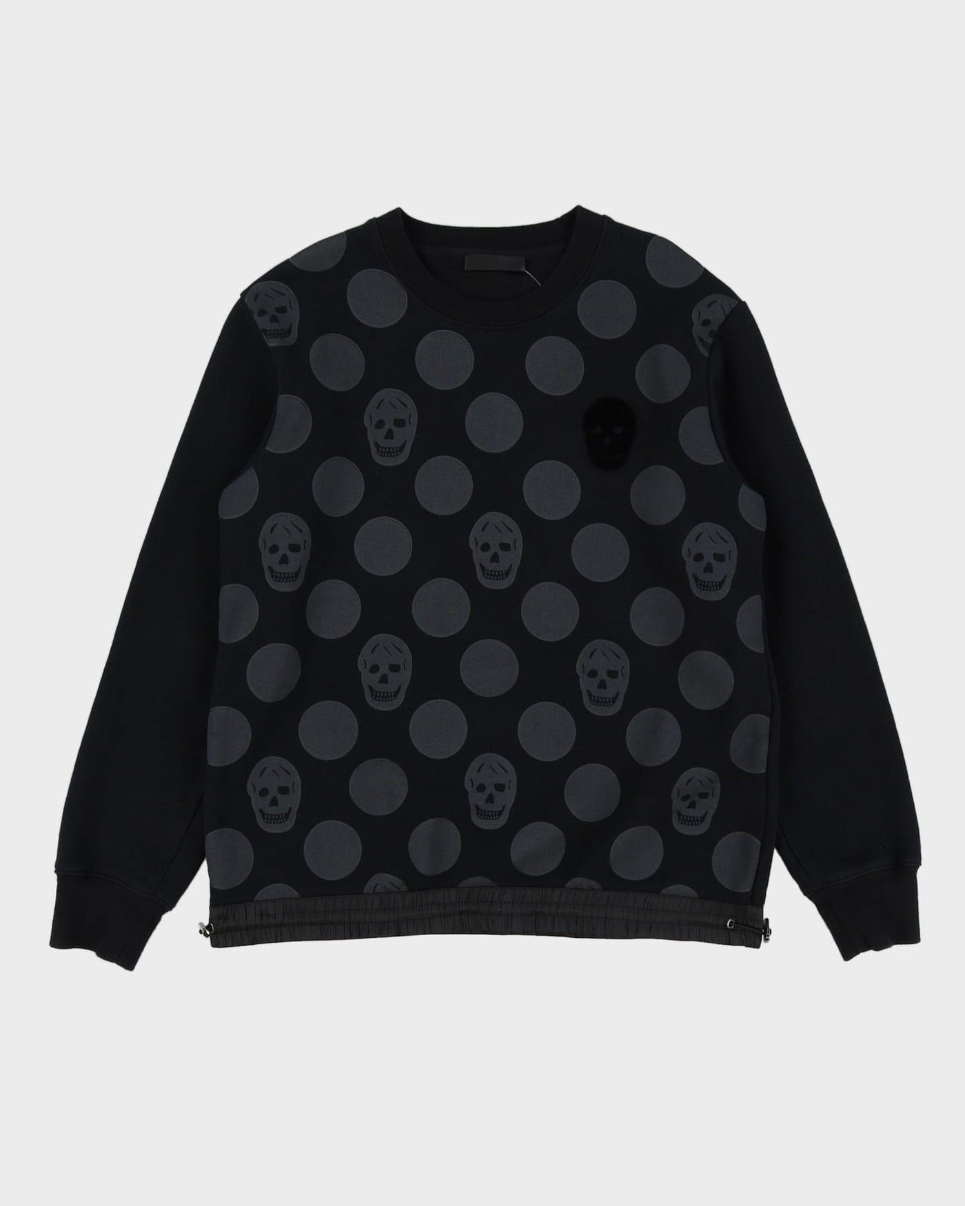 Alexander McQueen Black Skull Circle Repeat Pattern Sweatshirt - L / XL