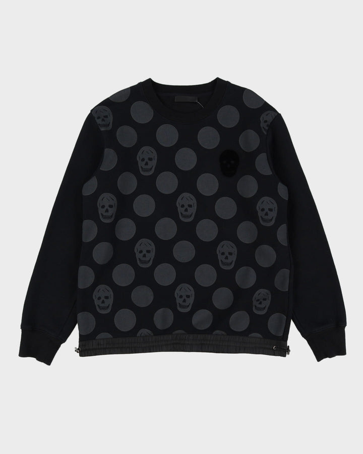 Alexander McQueen Black Skull Circle Repeat Pattern Sweatshirt - L / XL