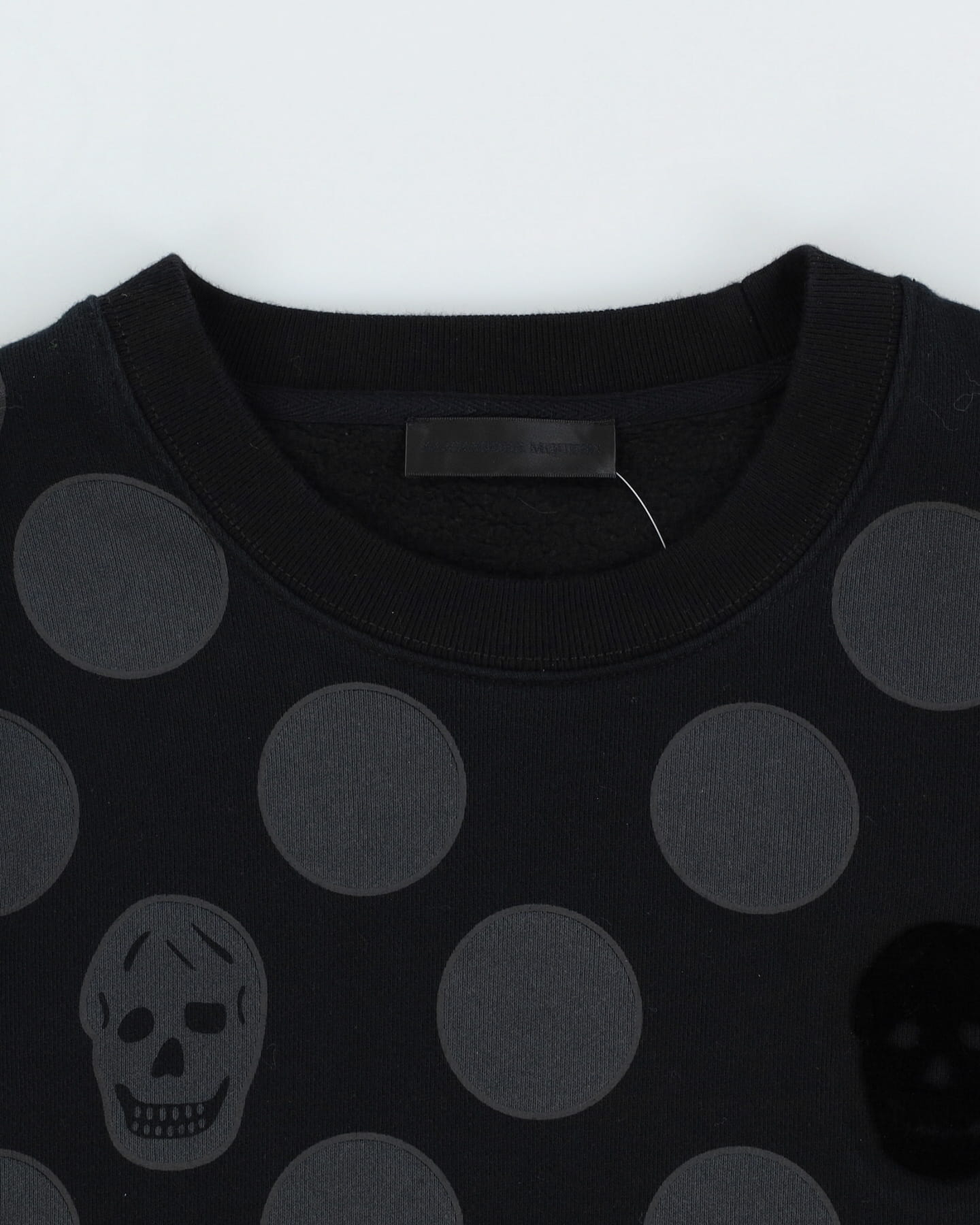 Alexander McQueen Black Skull Circle Repeat Pattern Sweatshirt - L / XL