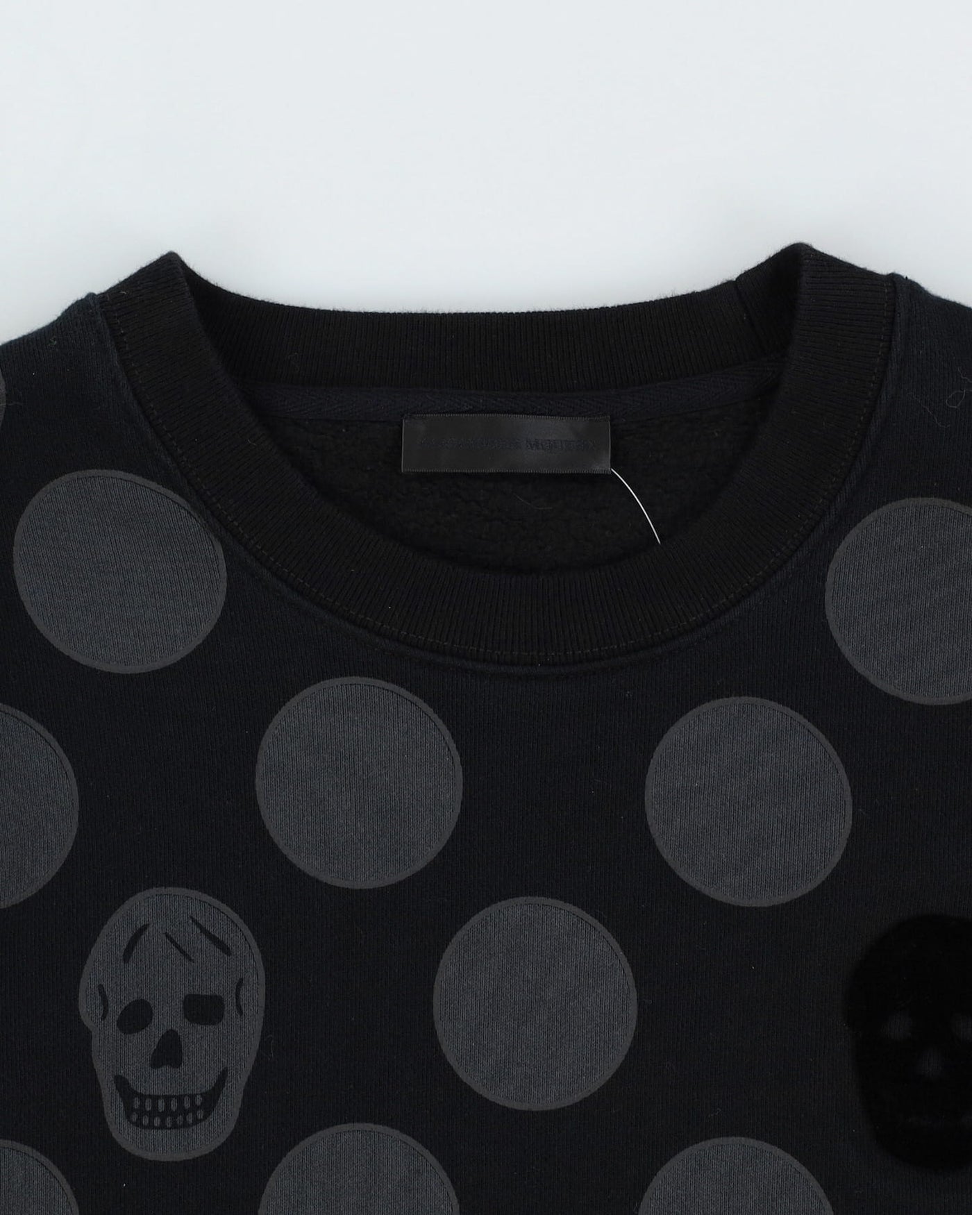 Alexander McQueen Black Skull Circle Repeat Pattern Sweatshirt - L / XL