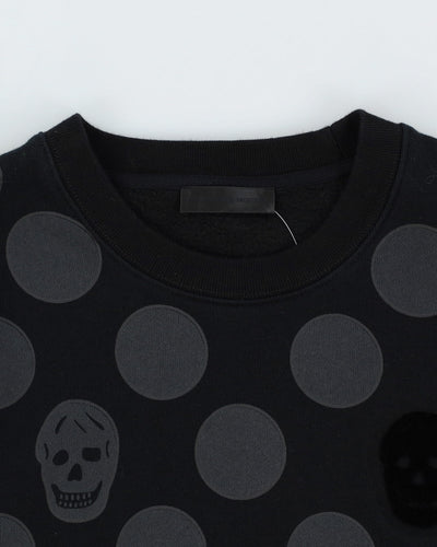 Alexander McQueen Black Skull Circle Repeat Pattern Sweatshirt - L / XL