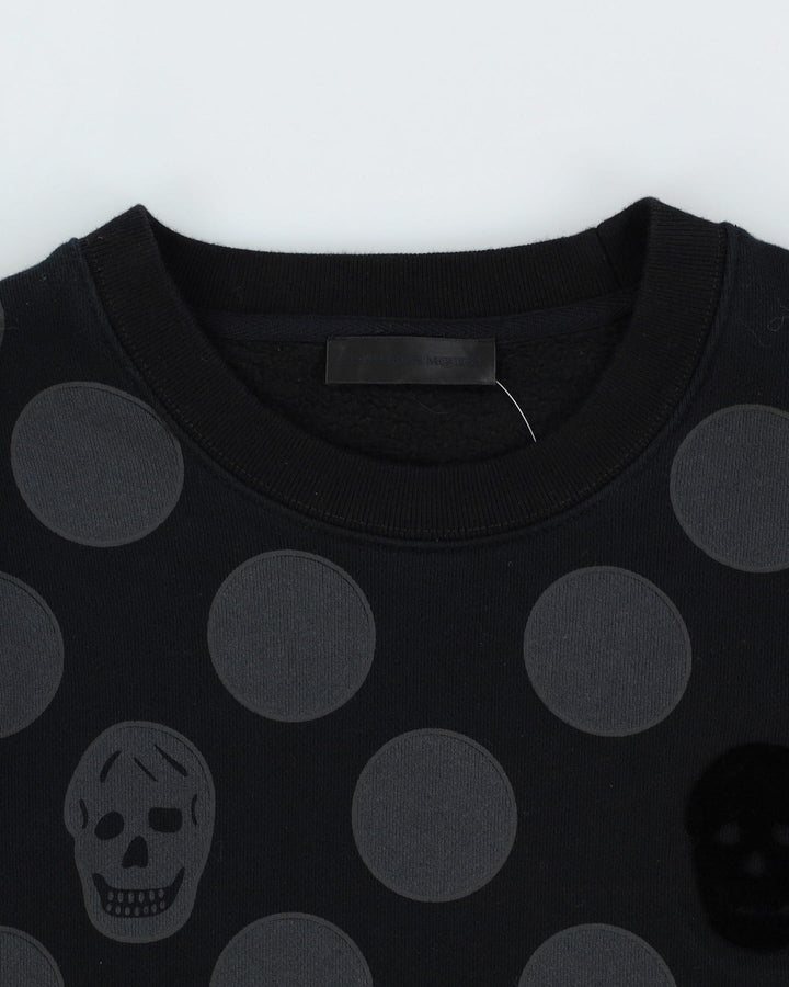 Alexander McQueen Black Skull Circle Repeat Pattern Sweatshirt - L / XL