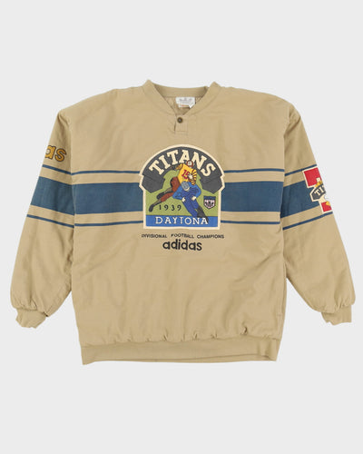 Vintage 90s Adidas Daytona Titans Divisional Football Champions Padded Oversized Sweatshirt - M