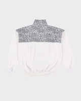 Vintage 80s San Fransisco California White / Grey Quarter-Zip Sweatshirt - M