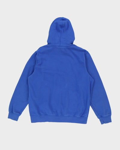 00s Nike Blue Embroidered Swoosh Oversized Hoodie - XL