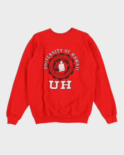 Vintage 80s University Of Hawaii Red Graphic Sweatshirt - M / L