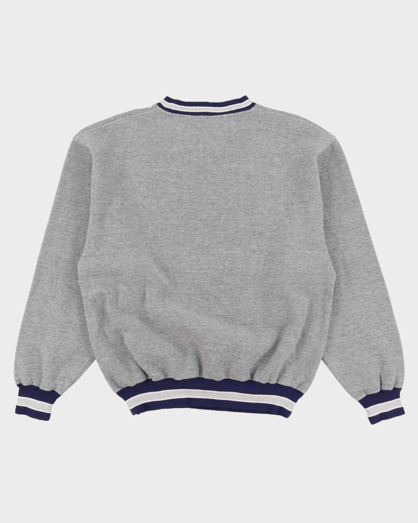 Vintage 90s The Fish Club Oversized Grey / Navy Sweatshirt - XL