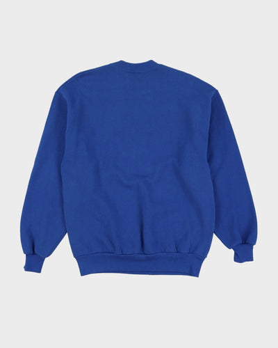 Vintage 80s Jerzees Blue Blank / Plain Sweatshirt - L