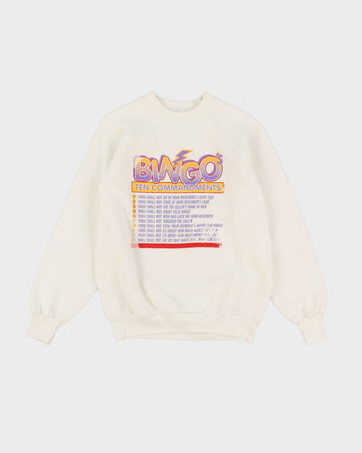 Vintage 1993 Bingo's Ten Commandments / It's Not A Pot Belly Graphic Sweatshirt - M